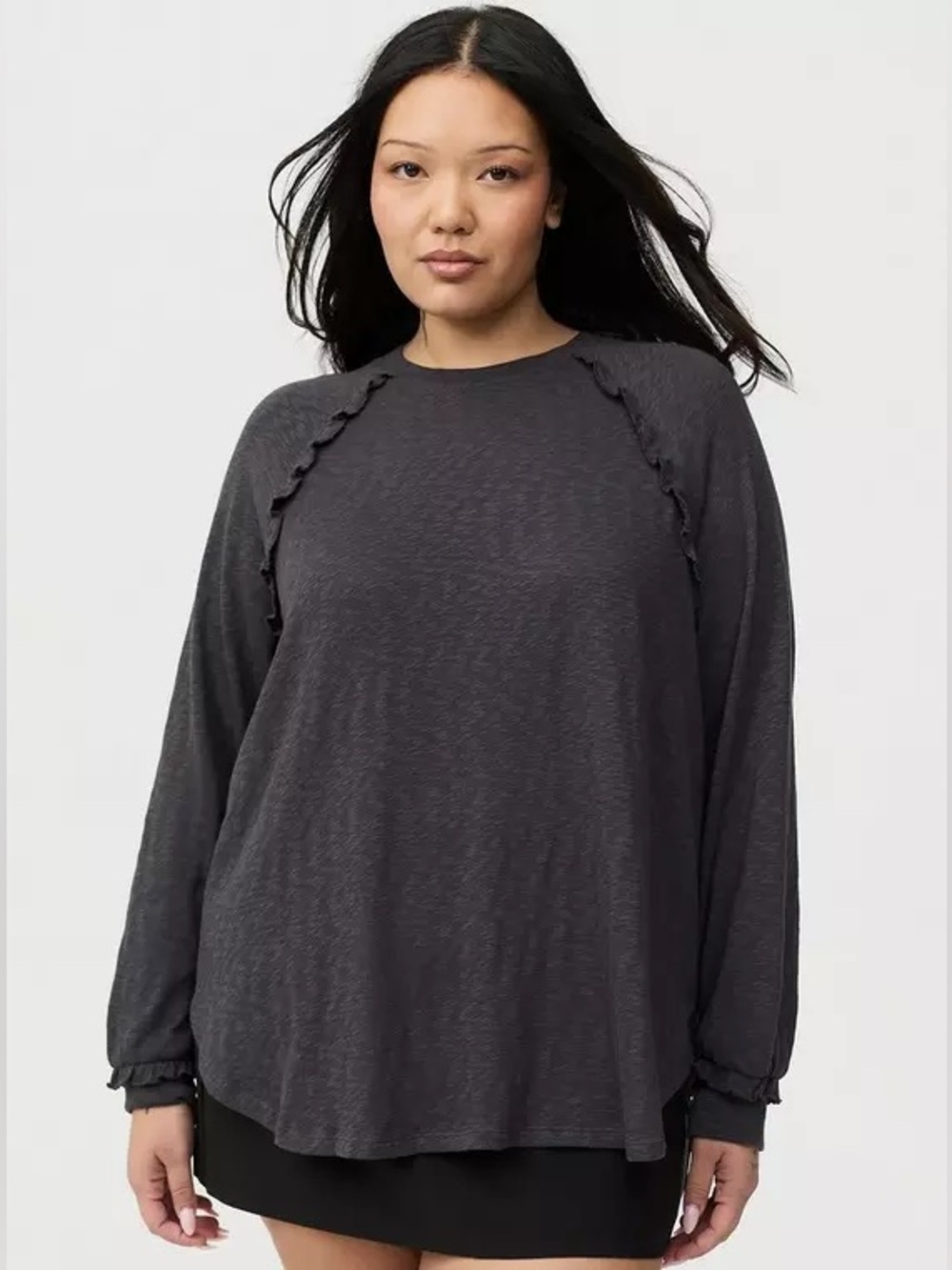 TORRID / Slub Knit Ruffle Top, 3X
